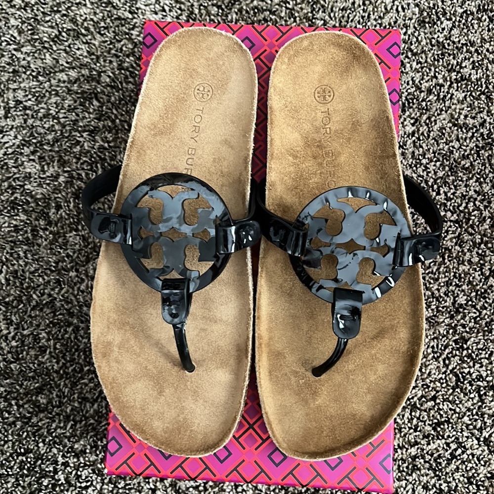 Tory Burch Miller Cloud Black Sandal, like new - Picture 2 of 5